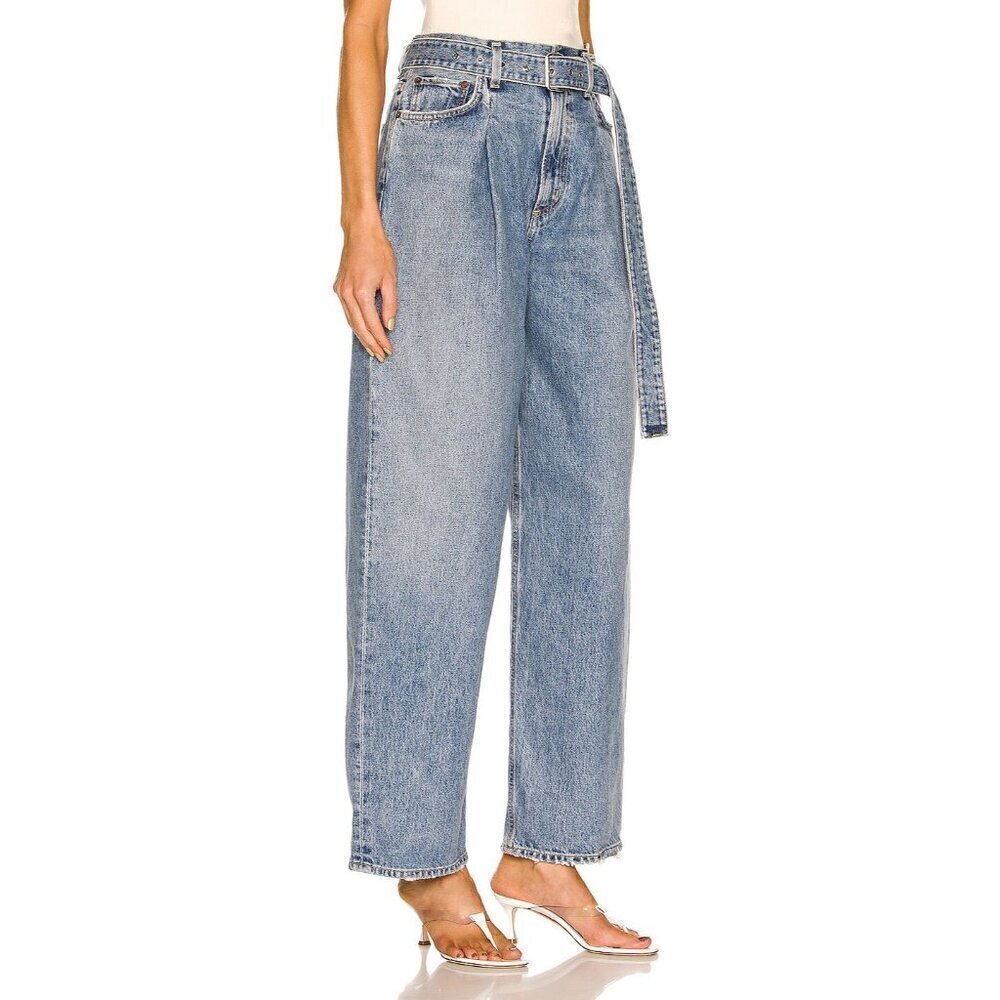 AGOLDE Belted Baggy Pleated Front in Wash Outlander Size US 30 - Picture 9 of 10